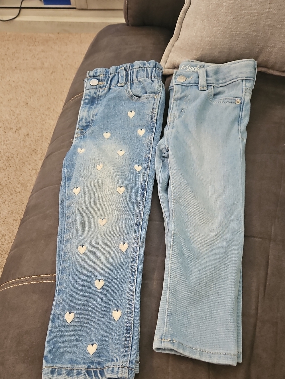 GAP Light Blue Skinny Jeans with Heart Accents
